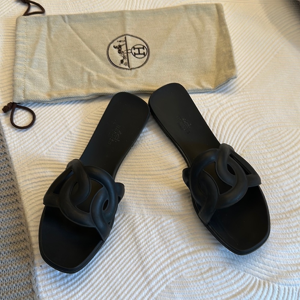 Hermès Sandal in waterproof TPU with "Chaine d'Ancre" motif